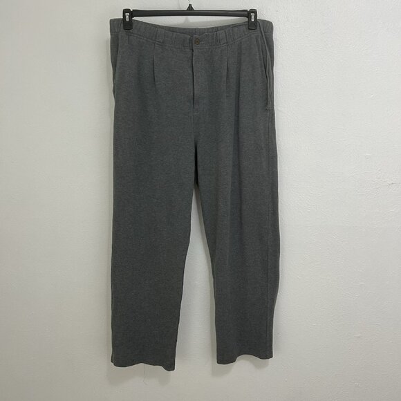 Tommy Bahama Sweatpants Men's M Gray Drawstring Fleece Heavyweight Zip Front L - Picture 1 of 13